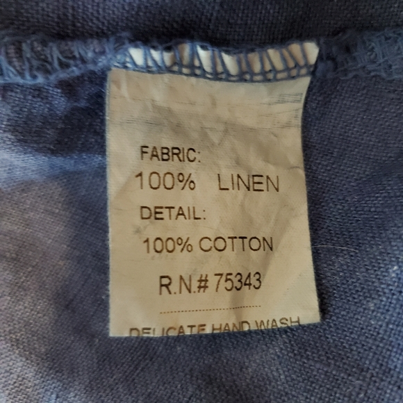 BELLAMBRA Women's Linen Halter Dress Blue Medium - Picture 15 of 15